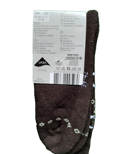Crane Casual Mountain Socks, Unisex, 39-42, 2 Stück