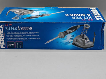 Ferrex Lötkolben Set Lötkolbenset 30 W Löten Station inkl Lötdraht 2 Spitzen NEU