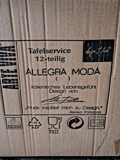 Arte Viva Tafelservice 12-teilig, Allegro Moda