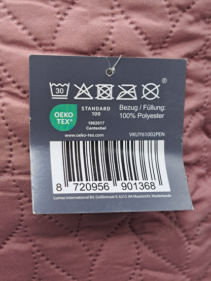 3x Lumas Dekokissen 45x45cm Altrosa Polyester Zierkissen Strukturmuster F5