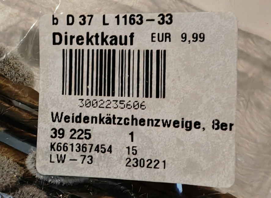Weidenkätzchen Zweige 8er Bund künstlich 70 cm Osterdeko Frühlingsdeko E7