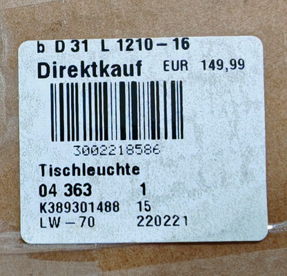LA IL Tischlampe Frassino Holz Natur Opaco Schirm Beige 04 363 HA36