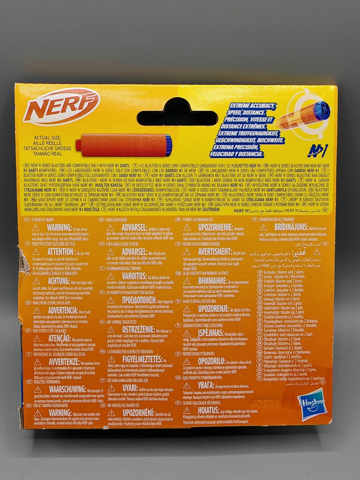NERF N Series Flex F8623EU4 Blaster Einzelschuss + 2 N1 Darts Spielzeug ab 8  D7