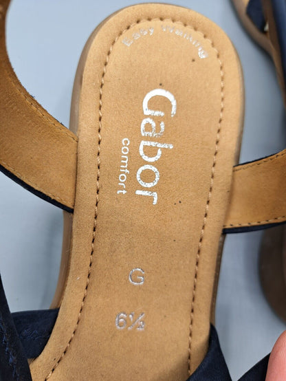 Gabor offenen Schuhe, Damen, Größe 38, Blau