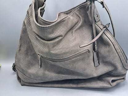 Damen Handtasche Leder, Olive, 38x37 Reißverschluss