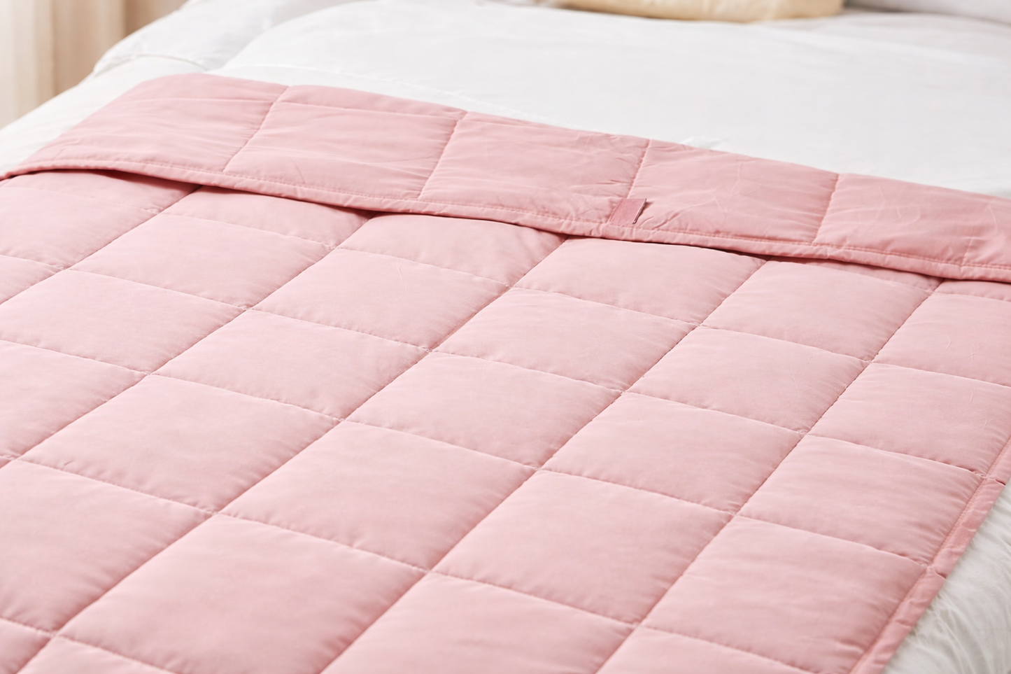 Amazon Basics Gewichtsdecke 1,36kg Rosa 91x122 cm Anti Stress
