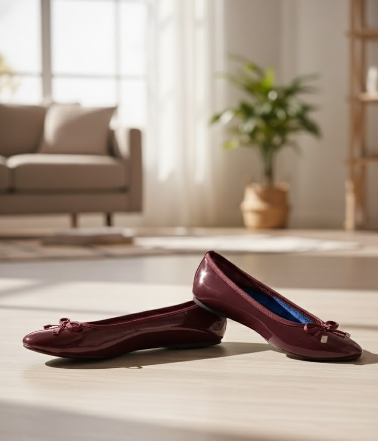 Castro Ballerinas Damen Schuhe Bordeaux Flache Slipper Größe 37