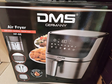DMS Air Fryer HF-6E, Heißluftfritteuse, Hochwertig, 6 Liter