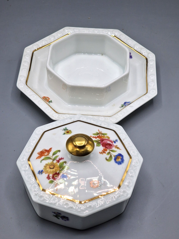 Rosenthal Porzellan, Zuckerdose, Goldverzierung