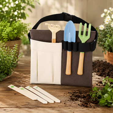 Navaris Gartenwerkzeug Kinder Gartenset Spielzeug ab 3 Jahre mit Tasche