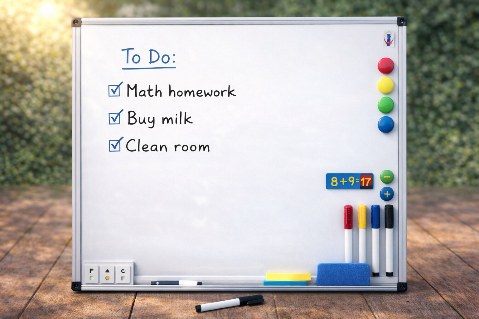 Xiwole Whiteboard 103x71 cm – Magnetisch Aluminium Schreibtafel Büro Schule