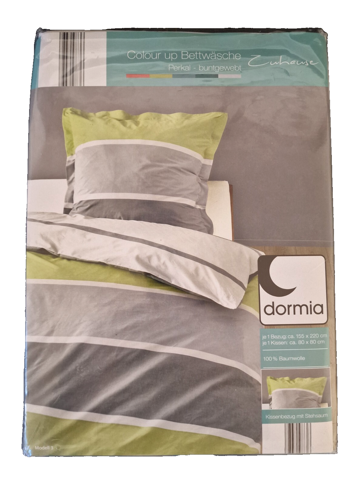 Dormia Colour Up Bettwäsche, Perkal, 155x220 80x80