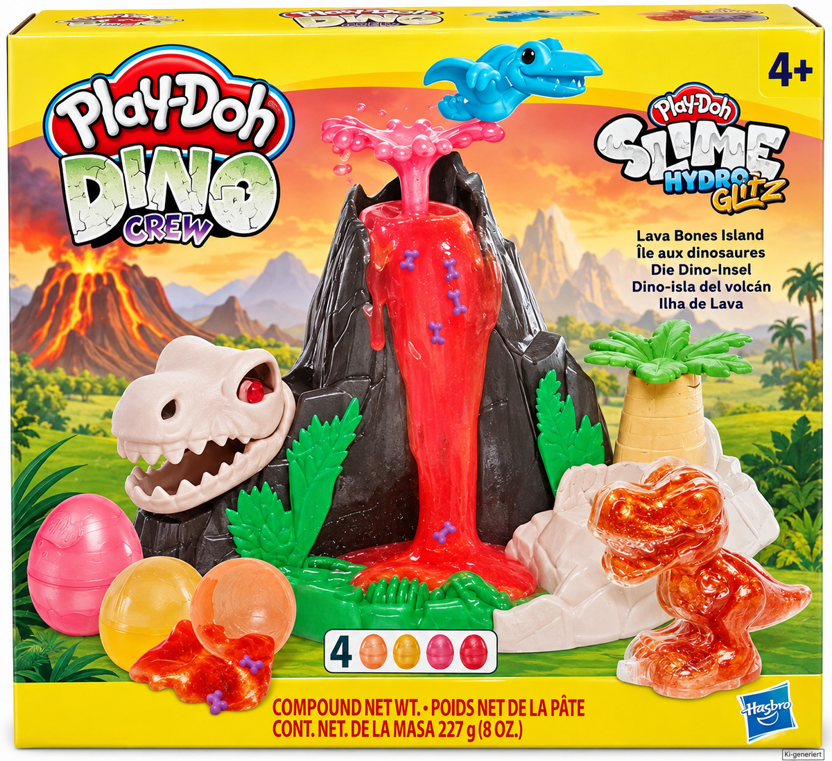 Hasbro Play-Doh Dino Crew Lava Bones Island Vulkan Slime Dino Insel F1500 D5