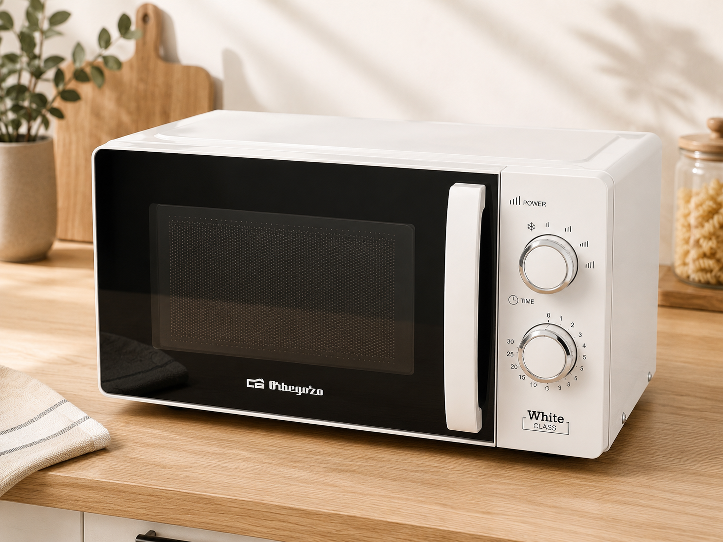 Orbegozo MI2115 Mikrowelle 20L 700W 6 Leistungsstufen Timer Weiß Küche HO-A22