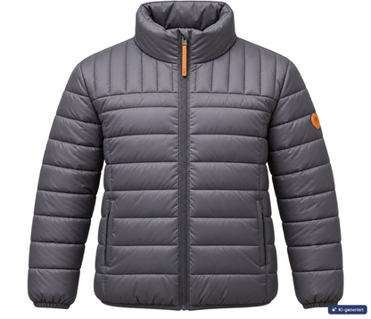 Strandfein Menswear Herren Steppjacke Gr. 56 Grau Kapuze abnehmbar Jacke
