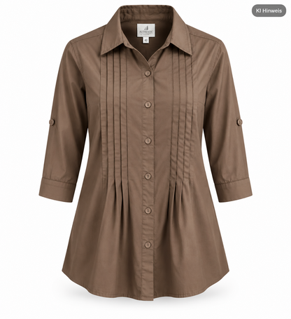 AUTHENTIC CLOTHING COMPANY Damen Longbluse Gr. 40 Braun Tunika Langarm Z