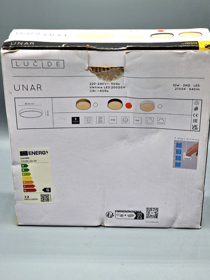Lucide Deckenlampe Schwarz Ø20 cm Wohnzimmerlampe Modern Beleuchtung