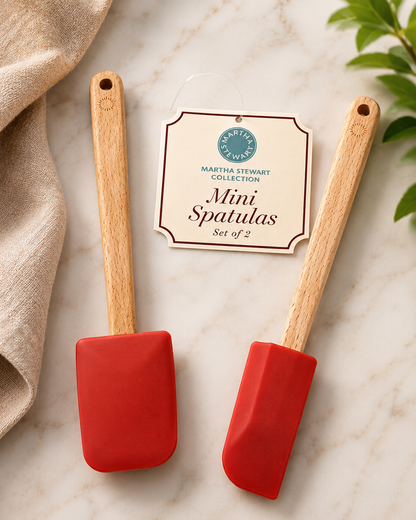 Martha Stewart Mini Spatel 2er Set Teigschaber Silikon Backspatel Küche B-04