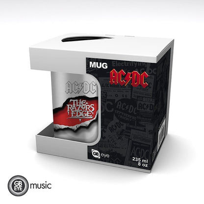 Rockige AC/DC Kaffeetasse mit Karabiner – Perfekt für Camping & unterwegs