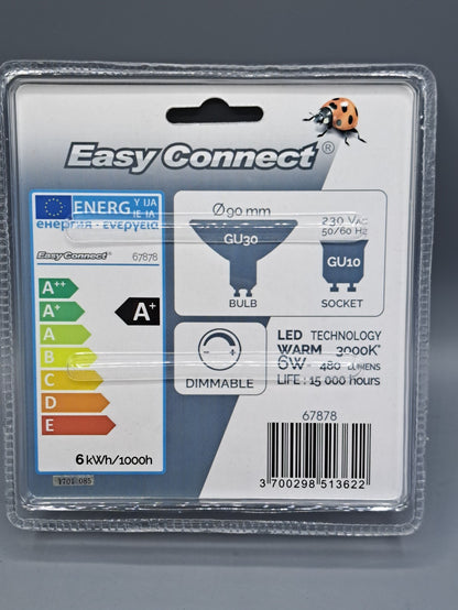 4x EASY Connect LED Lampe 6W E27 Warmweiß 3000K 480 Lumen Sparlampe