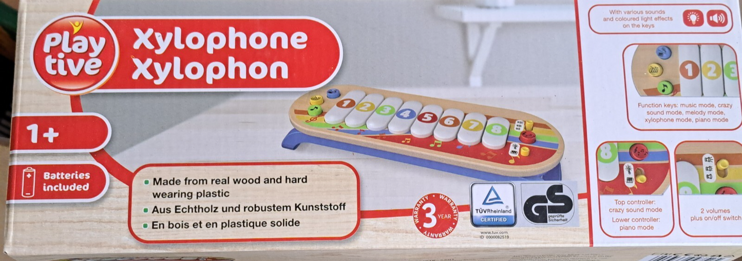 Playtive Xylophon Echtholz Kunststoff Kinder Musikinstrument Spielzeug