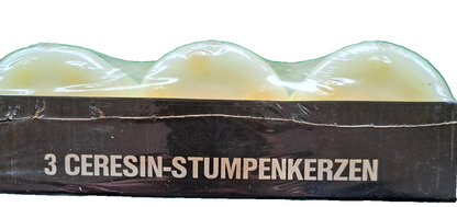 Ceresin Kerzen 3 Stück, Stumpkerzen