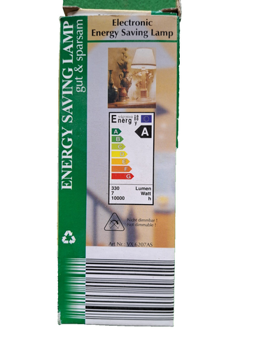 Energiesparlampe gut und sparsam 7W, E14, 4 Stück