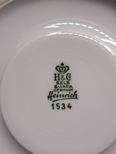 „H&C Selb Bavaria Heinrich 1534, 1 Kaffeeteller + 1 Kaffeeuntersetzer“