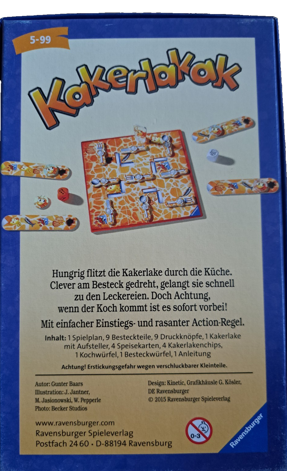 Ravensburger Kakerlakak, Brettspiel