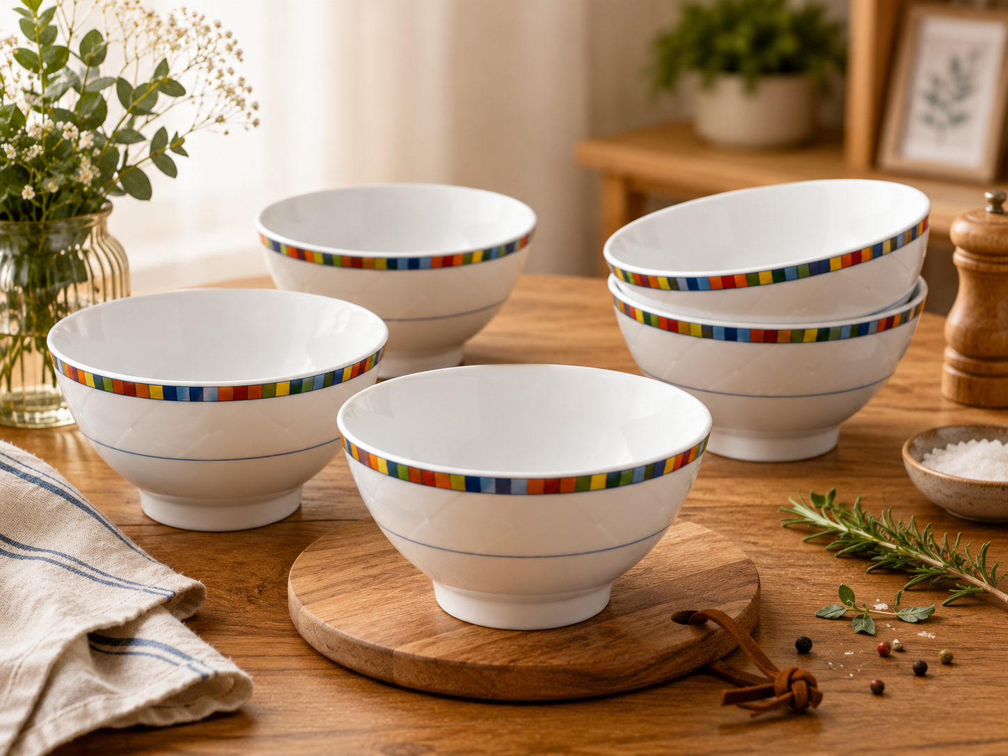 Arte Viva Venezia Schüssel Set 6tlg Servierschalen Porzellan Geschirr Küche