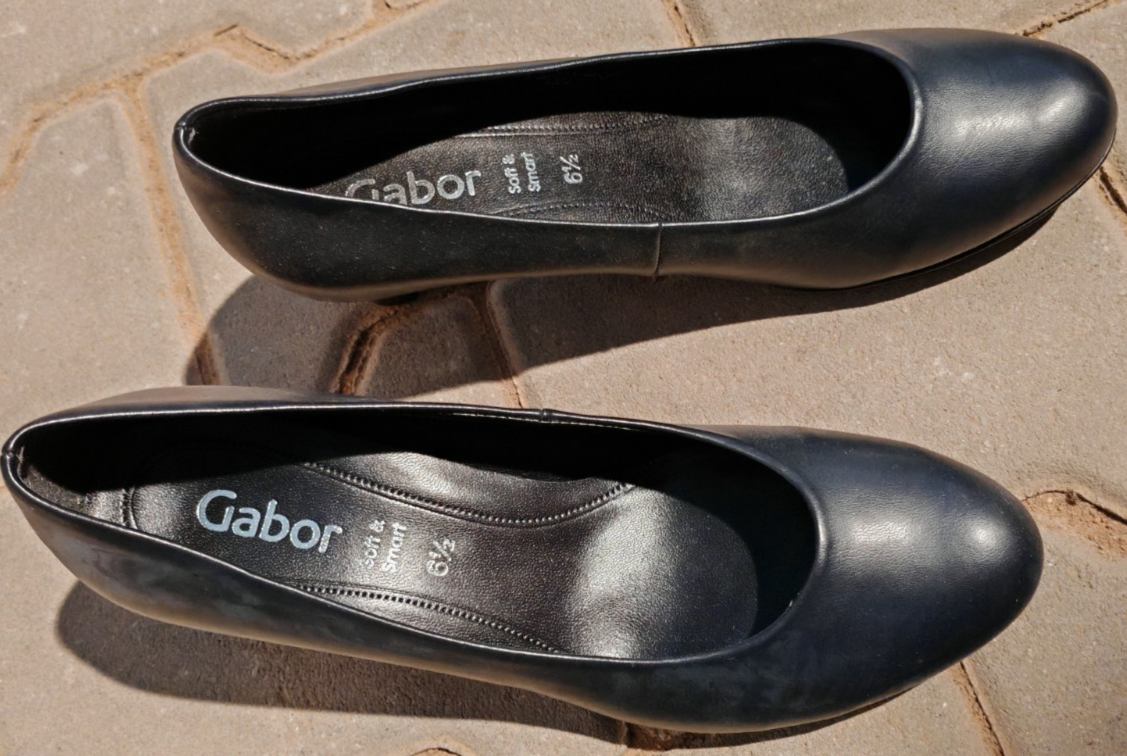 Gabor Damen Pumps Leder Schwarz Gr. 40 Soft & Smart 50mm Absatz Business Schuhe