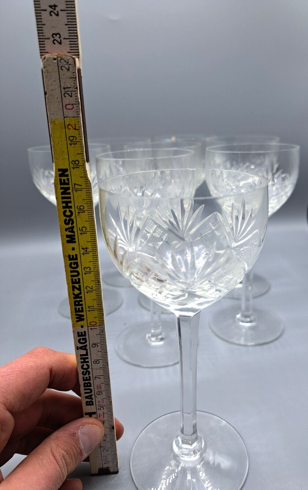 Antiquität 8-teiliges Weingläser Set Gläser Vintage Sammlerstück
