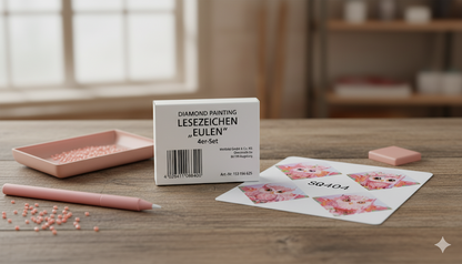 Diamond Painting Lesezeichen Eulen 4er set