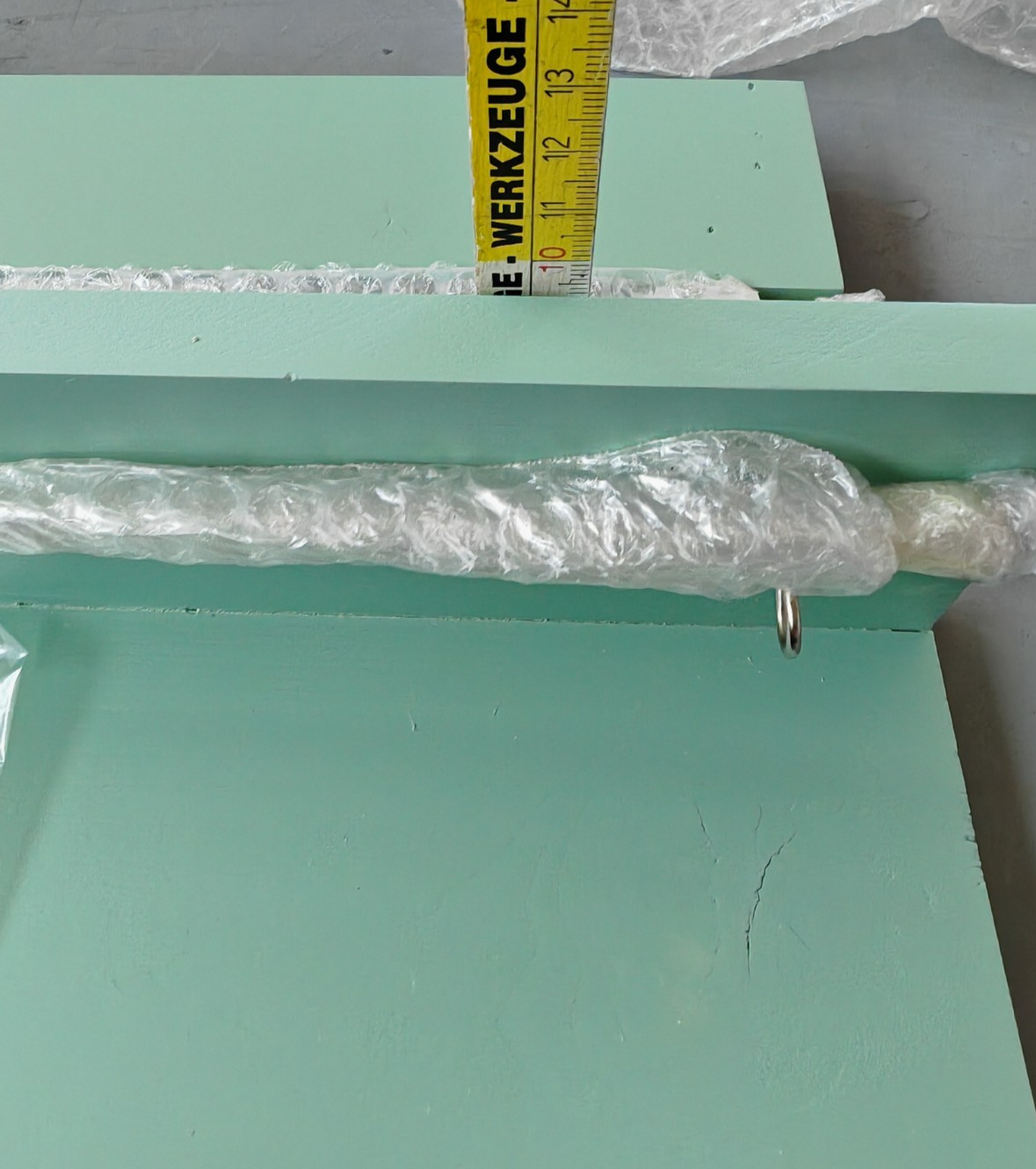 Spiretro Wandregal Set Türkis Holz Schweberegal Wandablage mit Stangen HA1