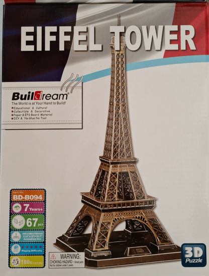 Buildream 3D Puzzle Eiffelturm Paris Modellbausatz Architektur Kinder D7