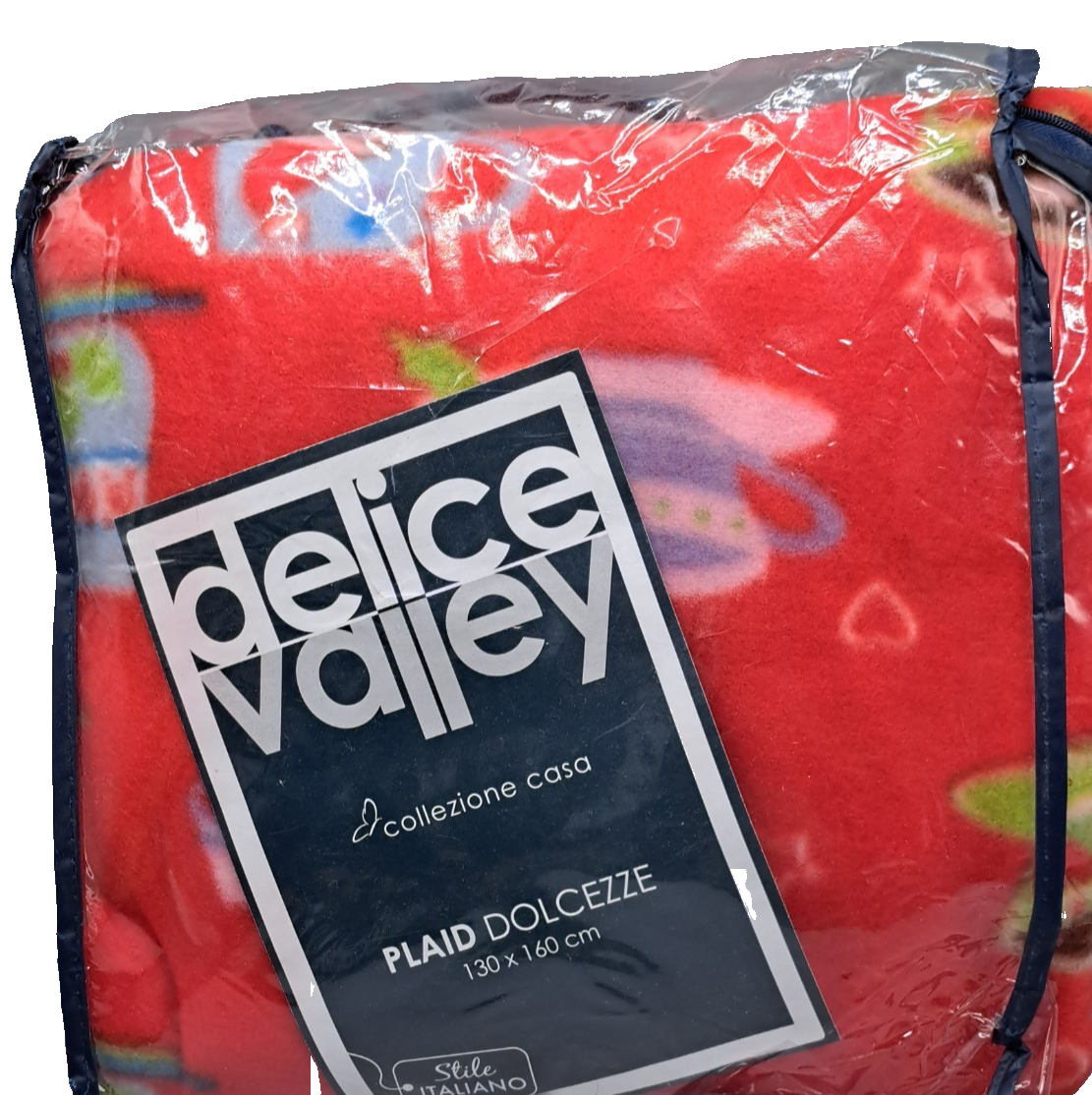 Dolcezze Fleecedecke 130x160 cm Rot Polar Fleece Kuscheldecke Reisedecke C4