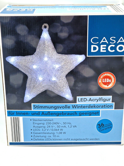 Casa Deco LED-Acrylfigur Stimmungsvolle Winterdekoration Stern