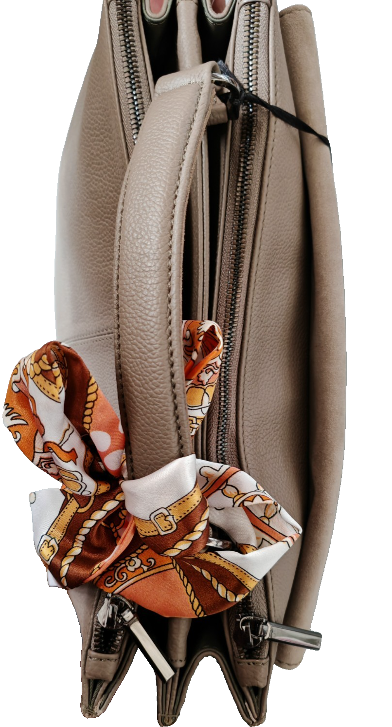 Desiderius Alivia Damen Ledertasche Taupe Blogger Edition Echtleder Handtasche H