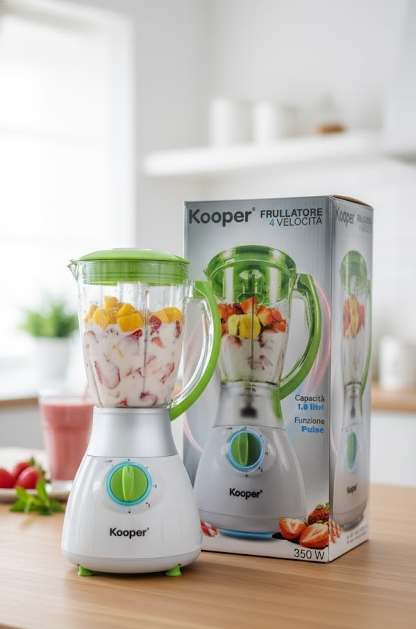 Kooper Standmixer 350W 1,8L 4 Stufen Küchenmixer Blender Mixer