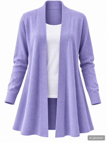 SOULS by EYWASOULS Damen Cardigan Gr. 38 Flieder Strickjacke Langarm Offen D1