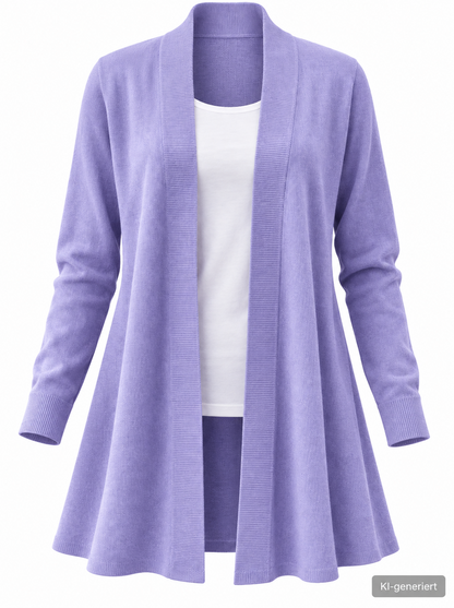SOULS by EYWASOULS Damen Cardigan Gr. 38 Flieder Strickjacke Langarm Offen D1