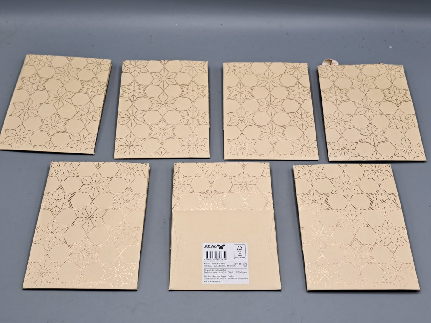 7x Stewo Geschenkverpackung, Tüten, Design 14x10 cm, Weihnachten
