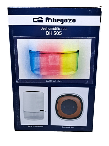 Orbegozo DH305 Luftentfeuchter 1L 300ml/Tag 23W LED leise Raumentfeuchter F3
