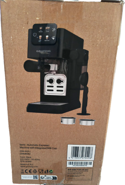 Grundig KSM 4431 L Siebträgermaschine 15 Bar Milchbehälter Touch Display D8