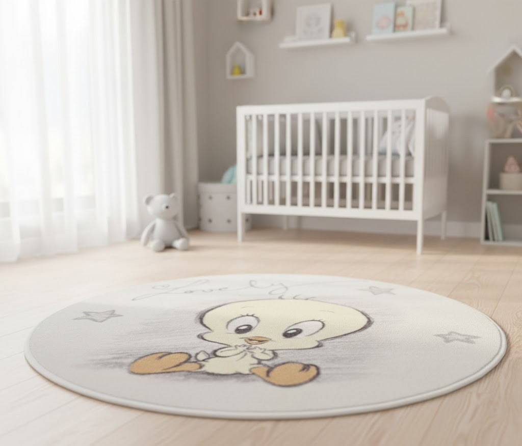 Disney Teppich Rund 90cm Winnie Puuh Tweety Kinderteppich