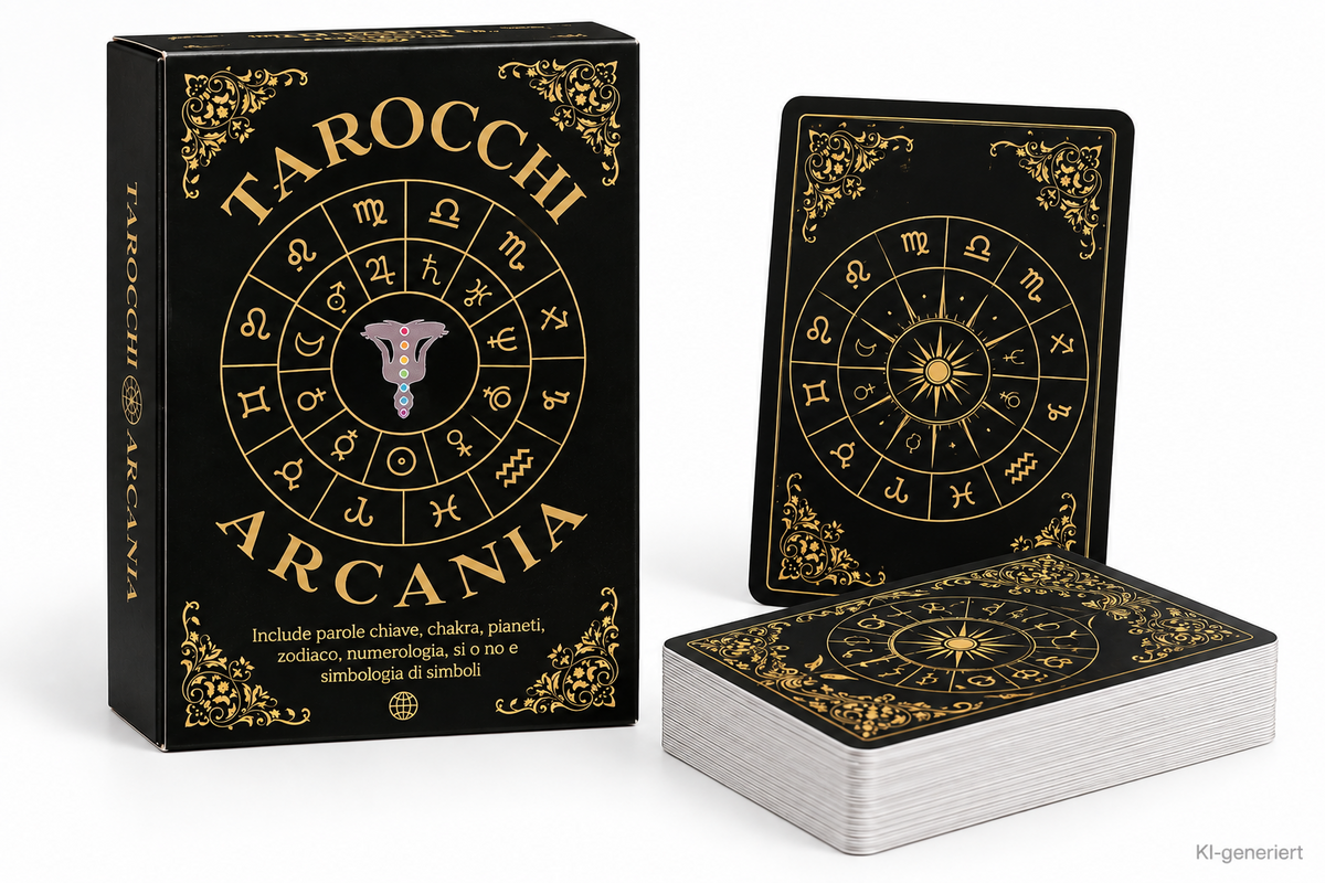 Tarocchi Arcana Tarotkarten Set Wahrsagekarten Astrologie Numerologie Chakra D4
