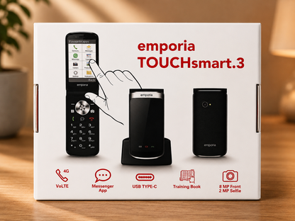 Emporia TOUCHsmart V188.3 4G Seniorenhandy Klapphandy Tastenhandy LTE