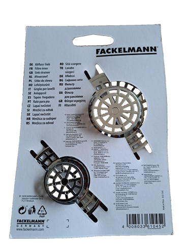 Fackelmann Abflusssieb, 0,35 + 0,45 Durchmesser