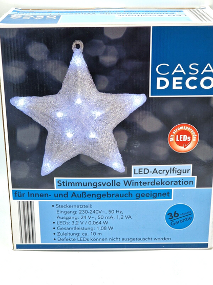 ⭐ Casa Deco LED-Acrylstern – Wunderschöne Winter- & Weihnachtsbeleuchtung