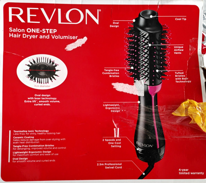 Revlon Pro Collection One Step RVDR5222 Warmluft und Volumenbürste - Schwarz C1